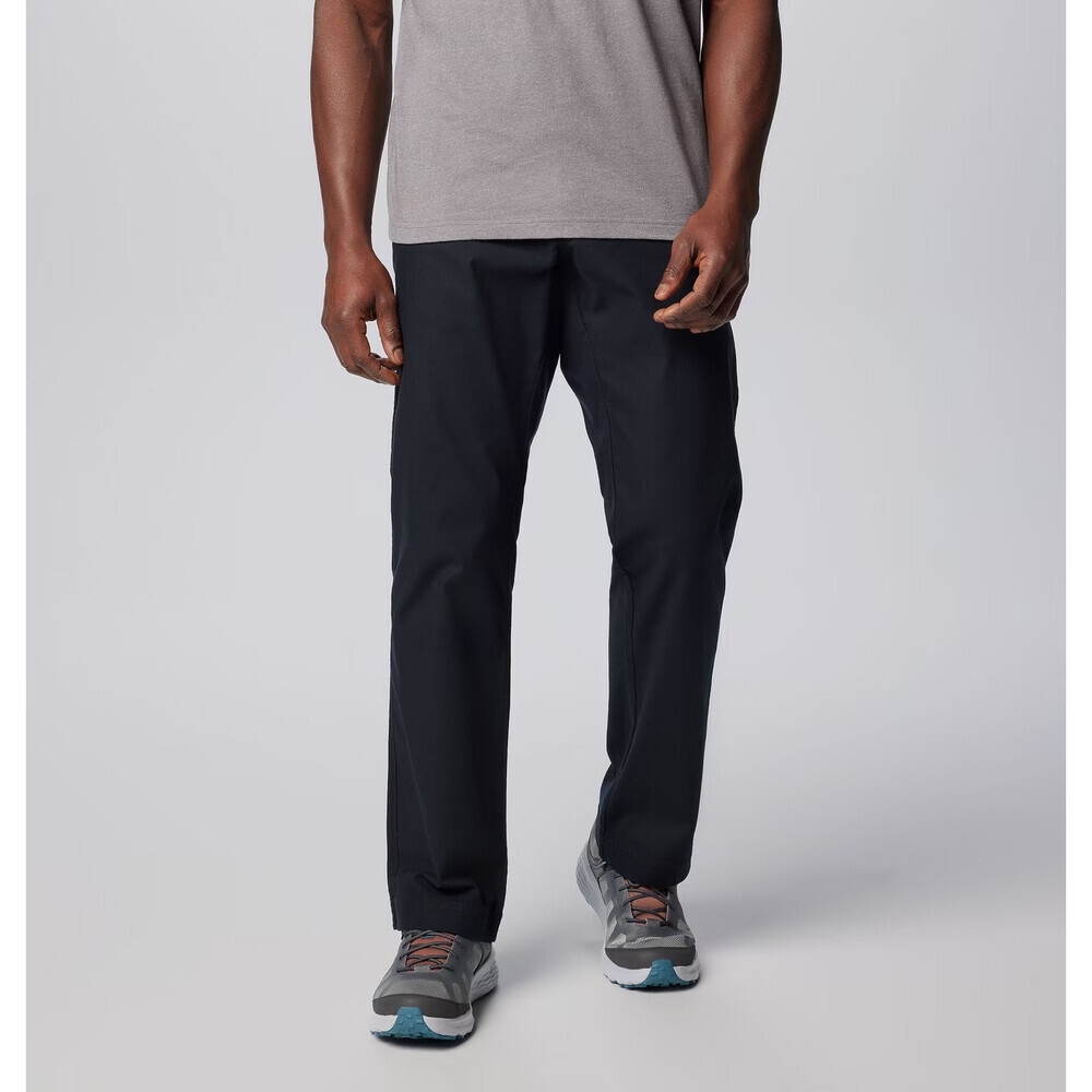 Columbia Flex ROC Pants Mens Black Cotton Stretch Flat Front Straight Leg JZZ558